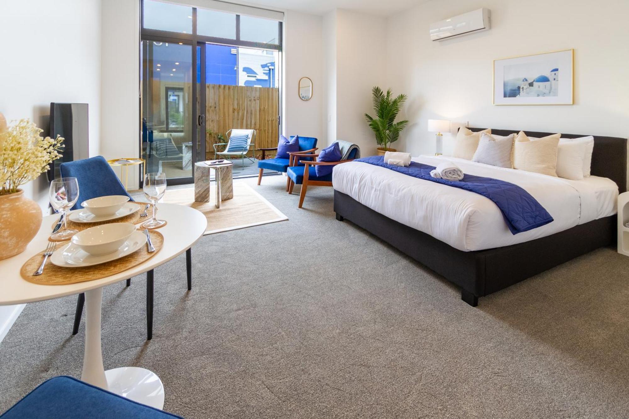 Central Christchurch Santorini Style 1Br Studio Eksteriør bilde